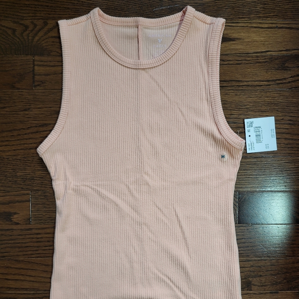 Women's Peach Ribbed Tank Top